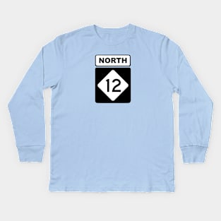 HIGHWAY 12 NORTH Kids Long Sleeve T-Shirt